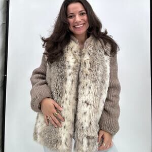 Vintage MADE IN USA Faux Fur Coat Luxurious Mob Wife Womens Sz Small/ Medium